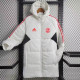 2023-24 Bayern White Hooded Cotton Coat Red Edge (红色边) 棉衣
