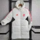 2023-24 Bayern White Hooded Cotton Coat Red Edge (红色边) 棉衣