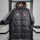2023-24 Sao Paulo FC Black Hooded Cotton Coat White Edge (白色边) 棉衣