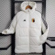 2023-24 Belgium White Hooded Cotton Coat Black Edge (黑色边) 棉衣