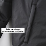 2023-24 Germany Black Hooded Cotton Coat White Edge (白色边) 棉衣