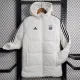 2023-24 Bayern White Hooded Cotton Coat Black Edge (黑色边) 棉衣