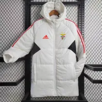 2023-24 Benfica White Hooded Cotton Coat Red Edge (红色边) 棉衣
