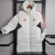 2023-24 Benfica White Hooded Cotton Coat Red Edge (红色边) 棉衣