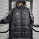 2023-24 RMA Black Hooded Cotton Coat White Edge (白色边) 棉衣