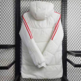 2023-24 Flamengo White Hooded Cotton Coat Red Edge (红色边) 棉衣