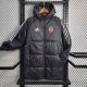 2023-24 Bayern Black Hooded Cotton Coat White Edge (白色边) 棉衣