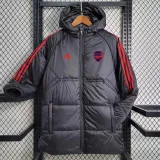 2023-24 ARS Black Hooded Cotton Coat Red Edge (红色边) 棉衣