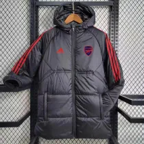 2023-24 ARS Black Hooded Cotton Coat Red Edge (红色边) 棉衣