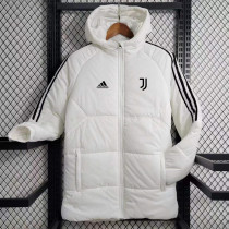 2023-24 JUV White Hooded Cotton Coat Black Edge (黑色边) 棉衣