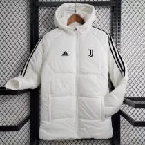 2023-24 JUV White Hooded Cotton Coat Black Edge (黑色边) 棉衣