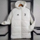 2023-24 JUV White Hooded Cotton Coat Black Edge (黑色边) 棉衣