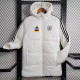 2023-24 Germany White Hooded Cotton Coat Black Edge (黑色边) 棉衣