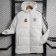 2023-24 Germany White Hooded Cotton Coat Black Edge (黑色边) 棉衣