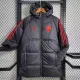 2023-24 Spain Black Hooded Cotton Coat Red Edge (红色边) 棉衣