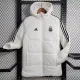 2023-24 Argentina White Hooded Cotton Coat Black Edge (黑色边) 棉衣