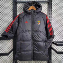 2023-24 Benfica Black Hooded Cotton Coat Red Edge (红色边) 棉衣