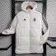 2023-24 RMA White Hooded Cotton Coat Black Edge (黑色边) 棉衣