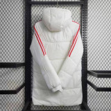 2023-24 Bayern White Hooded Cotton Coat Red Edge (红色边) 棉衣