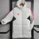 2023-24 AD White Hooded Cotton Coat Red Edge (红色边) 棉衣