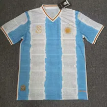 2022-23 Argentina Blue White Commemorative Edition Soccer Jersey (三星)