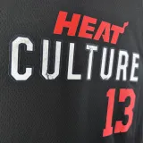2023-24 HEAT ADEBAYO #13 Black City Edition Top Quality Hot Pressing NBA Jersey (V领）