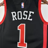 2023-24 BULLS ROSE #1 Black City Edition Top Quality Hot Pressing NBA Jersey