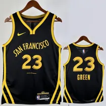 2023-24 WARRIORS GREEN #23 Black City Edition Top Quality Hot Pressing NBA Jersey (V领)