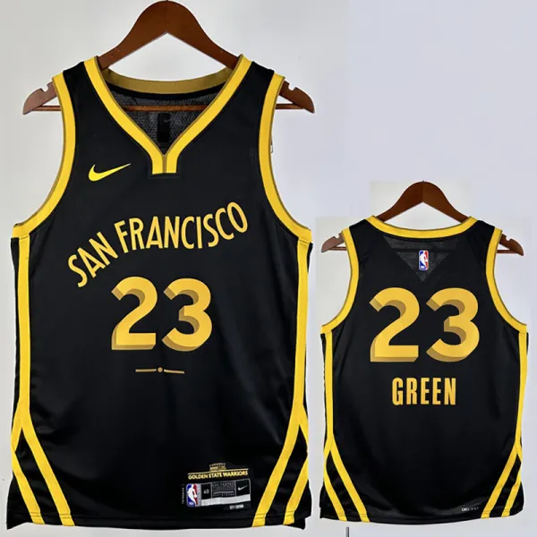 2023-24 WARRIORS GREEN #23 Black City Edition Top Quality Hot Pressing NBA Jersey (V领)