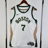 2023-24 CELTICS BROWN #7 White City Edition Home Top Quality Hot Pressing NBA Jersey
