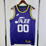 2023-24 JAZZ CLARKSON #00 purple Top Quality Top Quality Hot Pressing NBA Jersey (Retro Logo)