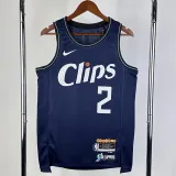 2023-24 Clippers LEONARD #2 Dark blue City Edition Top Quality Hot Pressing NBA Jersey