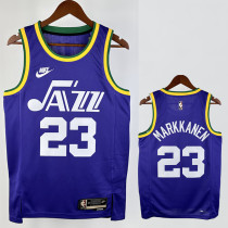 2023-24 JAZZ MARKKANEN #23 purple Top Quality Top Quality Hot Pressing NBA Jersey (Retro Logo)