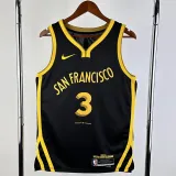 2023-24 WARRIORS PAUL #3 Black City Edition Top Quality Hot Pressing NBA Jersey (V领)