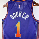 2023-24 SUNS BOOKER #1 Purple City Edition Top Quality Hot Pressing NBA Jersey