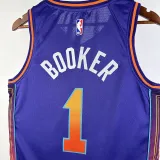 2023-24 SUNS BOOKER #1 Purple City Edition Top Quality Hot Pressing NBA Jersey