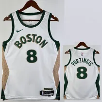 2023-24 CELTICS PORZINGIS #8 White City Edition Home Top Quality Hot Pressing NBA Jersey