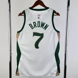 2023-24 CELTICS BROWN #7 White City Edition Home Top Quality Hot Pressing NBA Jersey