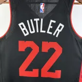 2023-24 HEAT BUTLER #22 Black City Edition Top Quality Hot Pressing NBA Jersey (V领）
