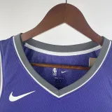 2023-24 KINGS FOX #5 Purple Away Top Quality Hot Pressing NBA Jersey(V领）