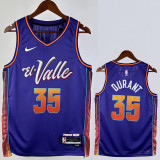 2023-24 SUNS DURANT #35 Purple City Edition Top Quality Hot Pressing NBA Jersey