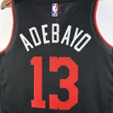 2023-24 HEAT ADEBAYO #13 Black City Edition Top Quality Hot Pressing NBA Jersey (V领）