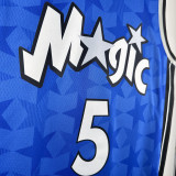 2023-24 Magic BAANCHERO #5 Dark Blue Top Quality Hot Pressing NBA Jersey (Retro Logo)(V领)