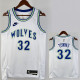 2023-24 TIMBERWOLVES TOWNS #32 White Top Quality Hot Pressing NBA Jersey (Retro Logo)