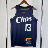 2023-24 Clippers GEORGE #23 Dark blue City Edition Top Quality Hot Pressing NBA Jersey