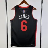2023-24 HEAT JAMES #6 Black City Edition Top Quality Hot Pressing NBA Jersey (V领）