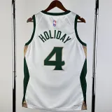 2023-24 CELTICS HOLIDAY #4 White City Edition Home Top Quality Hot Pressing NBA Jersey