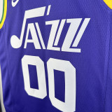 2023-24 JAZZ CLARKSON #00 purple Top Quality Top Quality Hot Pressing NBA Jersey (Retro Logo)