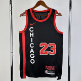 2023-24 BULLS JORDAN #23 Black City Edition Top Quality Hot Pressing NBA Jersey