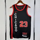 2023-24 BULLS JORDAN #23 Black City Edition Top Quality Hot Pressing NBA Jersey